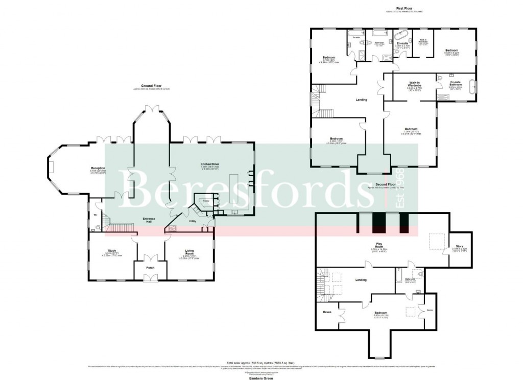 Floorplans For Takeley, Bishop's Stortford, Essex