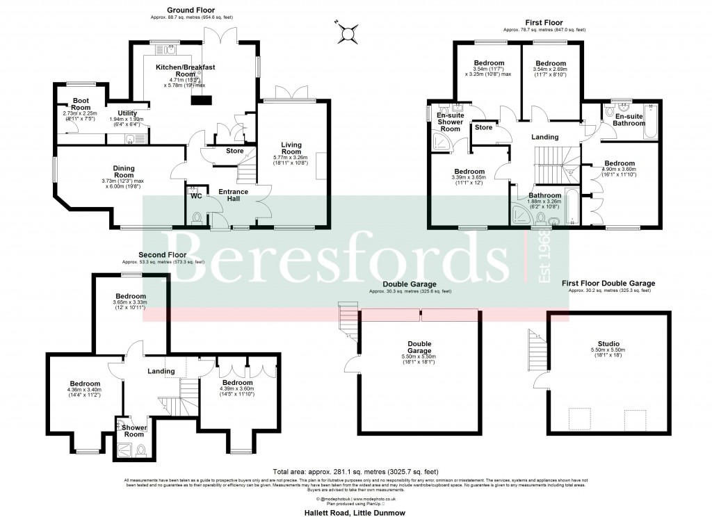 Floorplans For Flitch Green, Great Dunmow, Essex