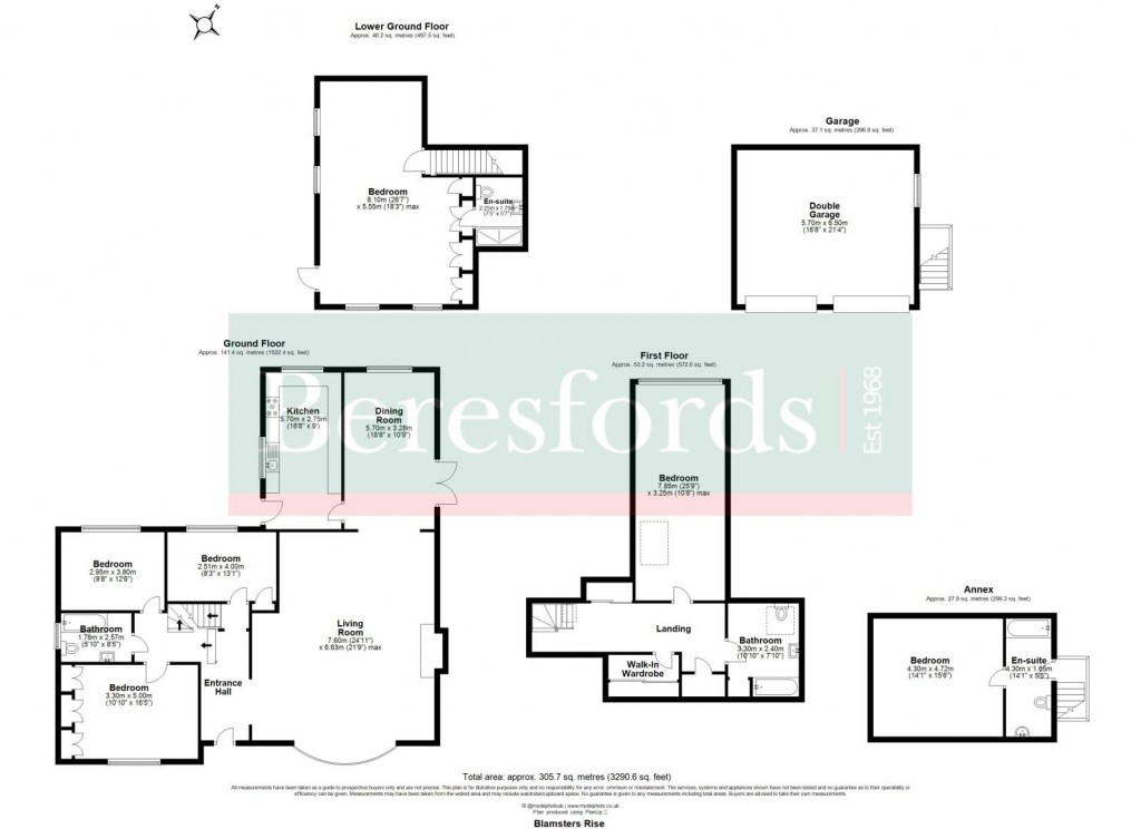 Floorplans For Duton Hill, Dunmow, Essex