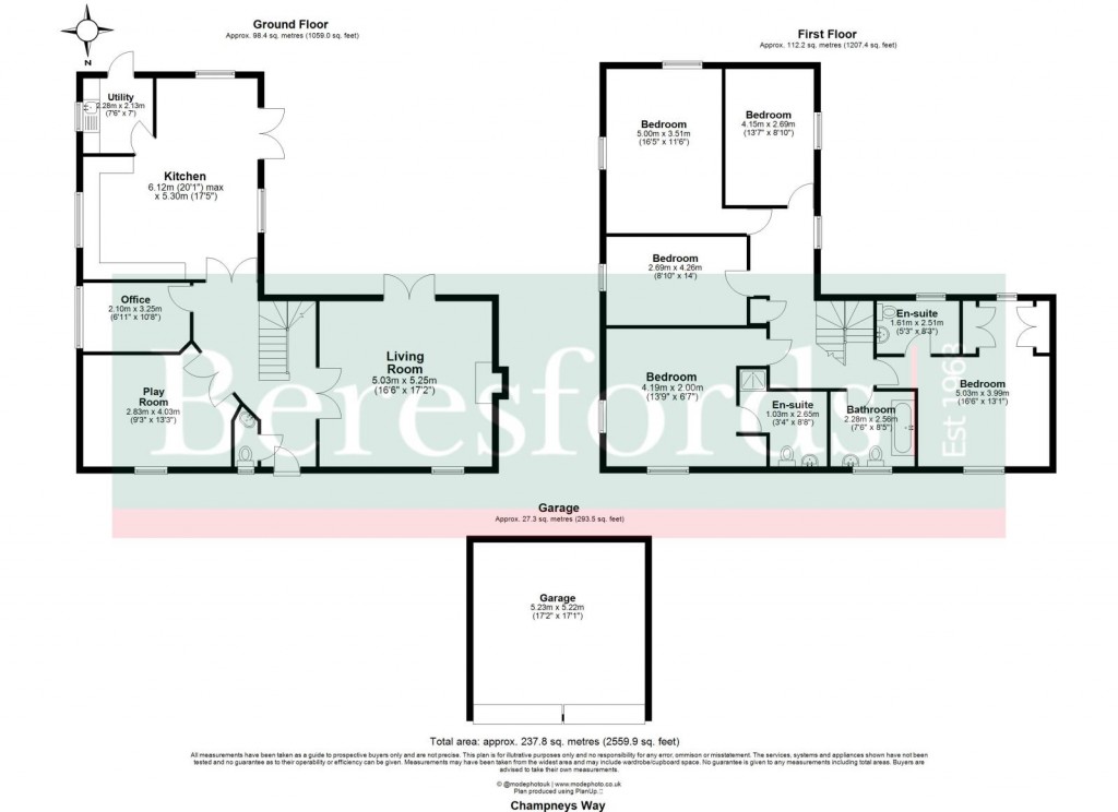 Floorplans For Little Canfield, Dunmow
