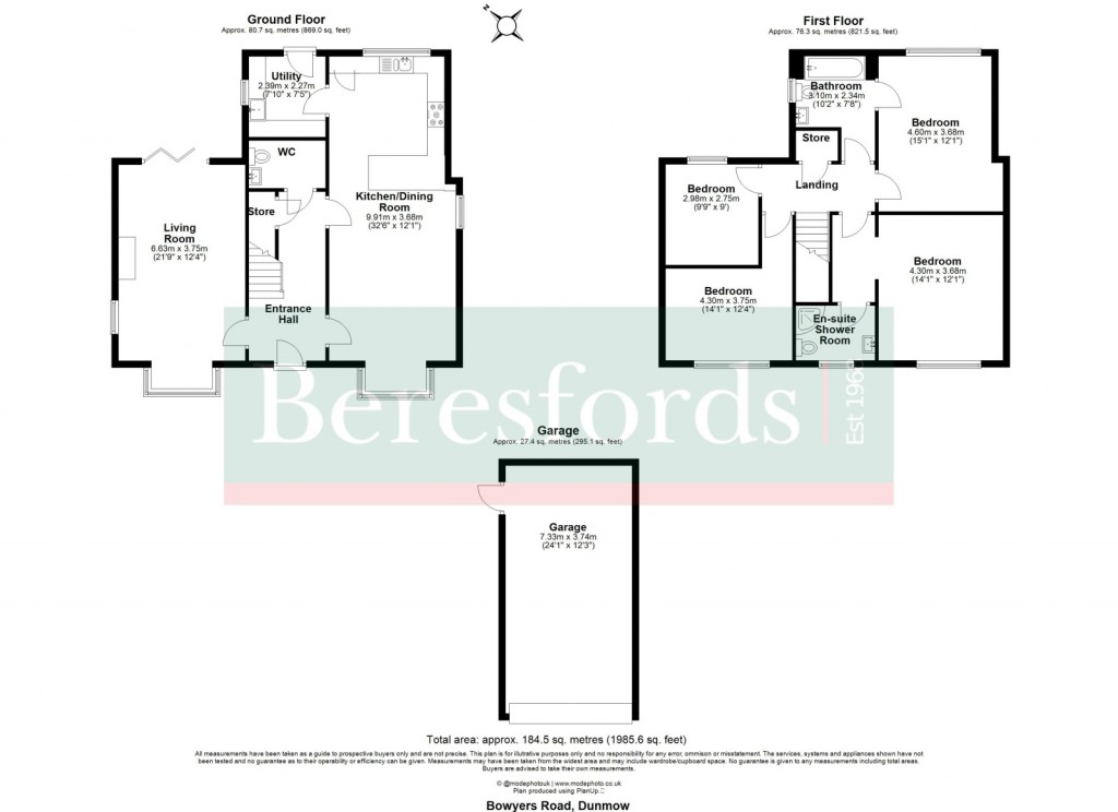 Floorplans For Dunmow, Essex