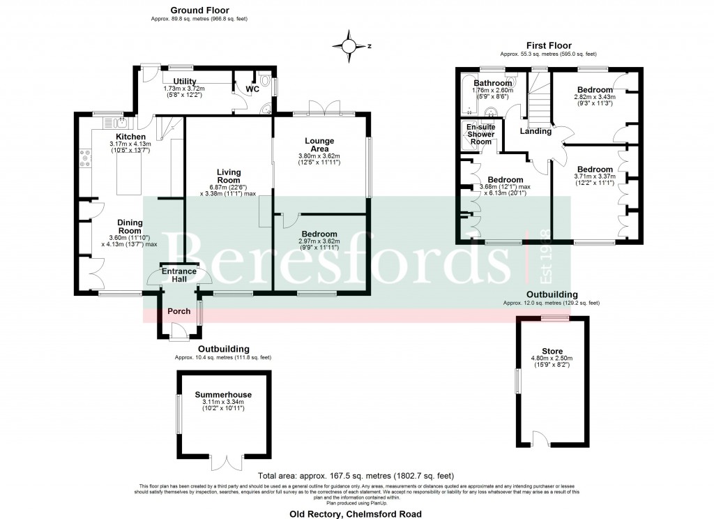 Floorplans For Margaret Roding, Dunmow, Essex