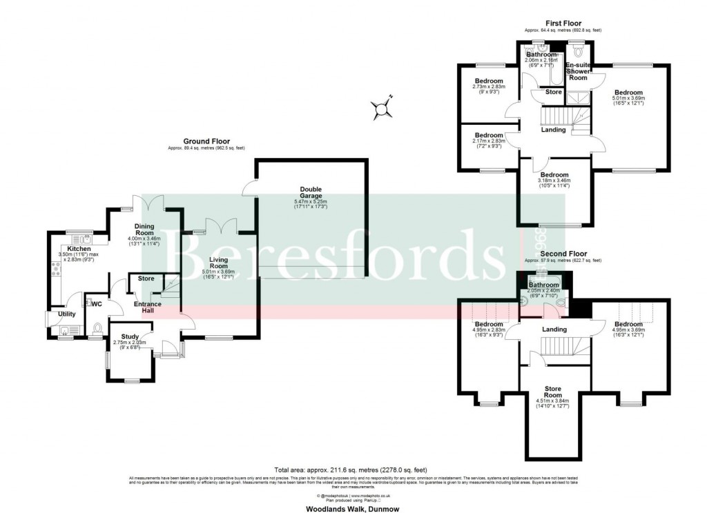 Floorplans For Dunmow, Essex