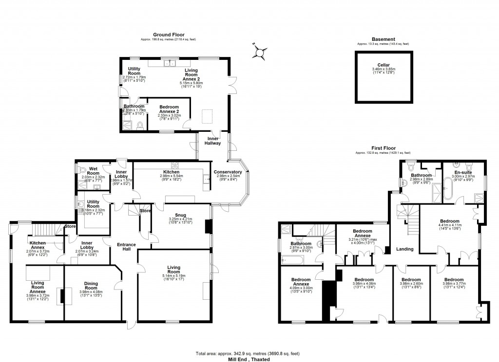 Floorplans For Thaxted, Dunmow, Essex
