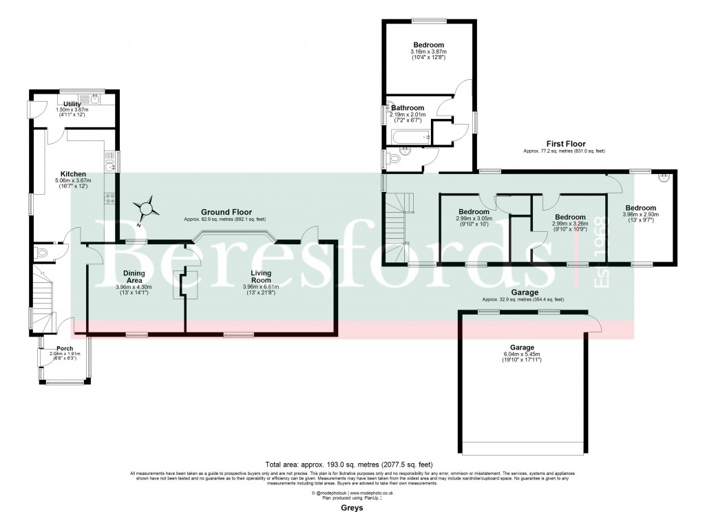 Floorplans For Margaret Roding, Dunmow, Essex