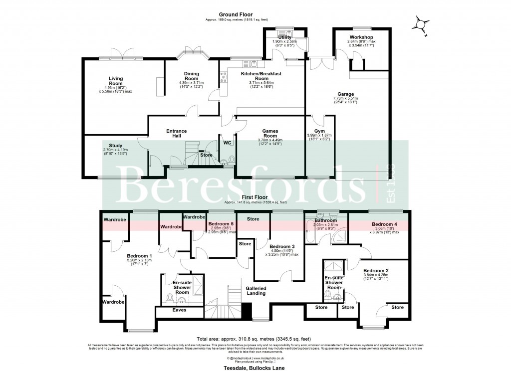 Floorplans For Great Canfield, Bishop's Stortford, Essex