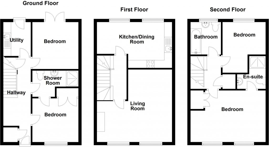 Floorplans For Flitch Green, Dunmow, Essex