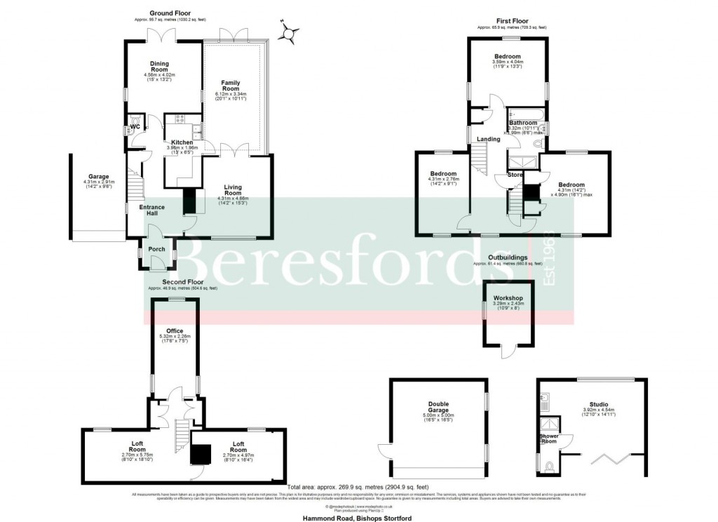 Floorplans For Hatfield Broad Oak, Bishop's Stortford, Essex