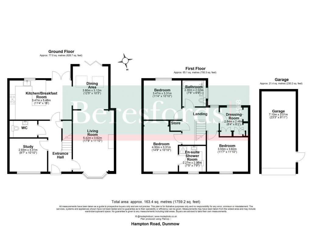 Floorplans For Little Canfield, Dunmow, Essex