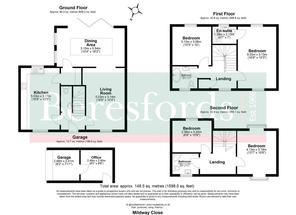 Floorplans For Flitch Green, Dunmow, Essex