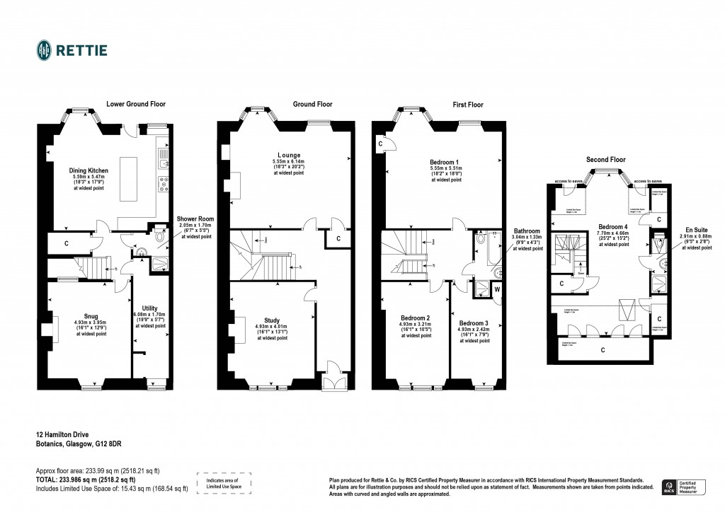 Floorplans For Botanics, Glasgow