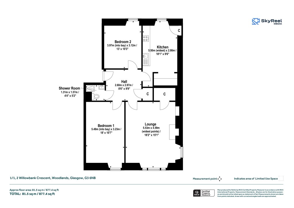 Floorplans For Woodlands, Glasgow
