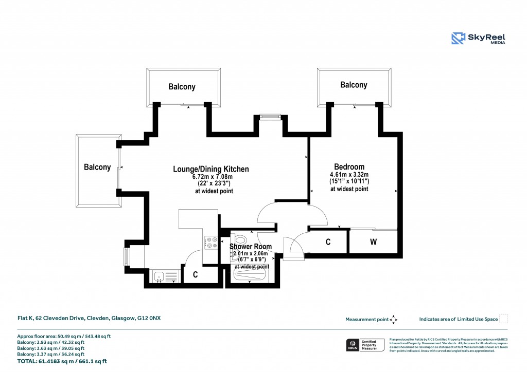 Floorplans For Clevden, Glasgow