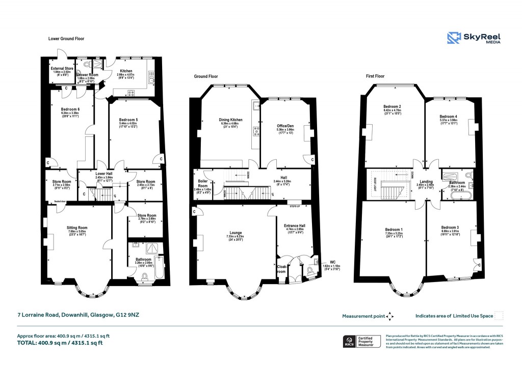 Floorplans For Dowanhill, Glasgow