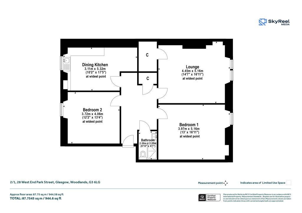 Floorplans For Woodlands, Glasgow