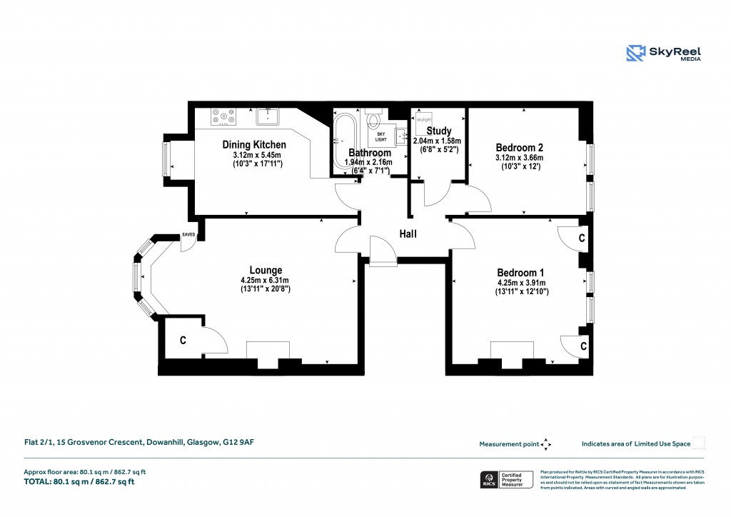 Floorplans For Dowanhill, Glasgow