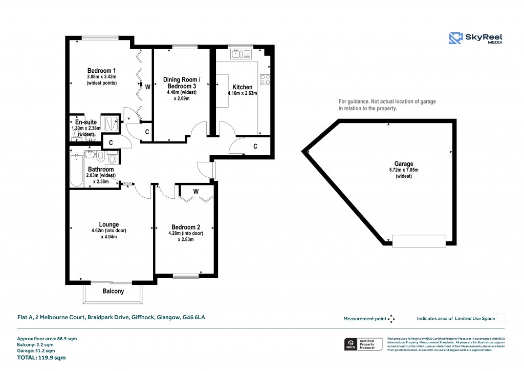 Floorplans For Braidpark Drive, Giffnock, Glasgow
