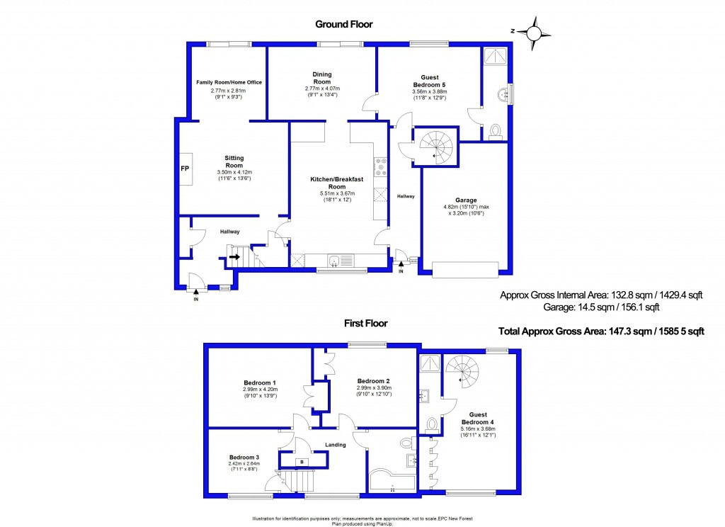 Floorplans For Highcliffe On Sea, Christchurch, Dorset