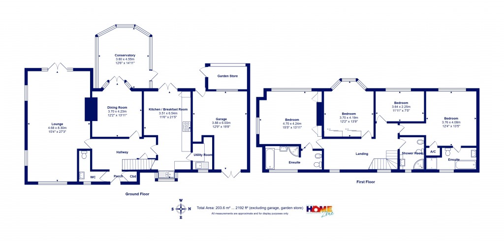 Floorplans For Highcliffe on Sea, Christchurch, Dorset
