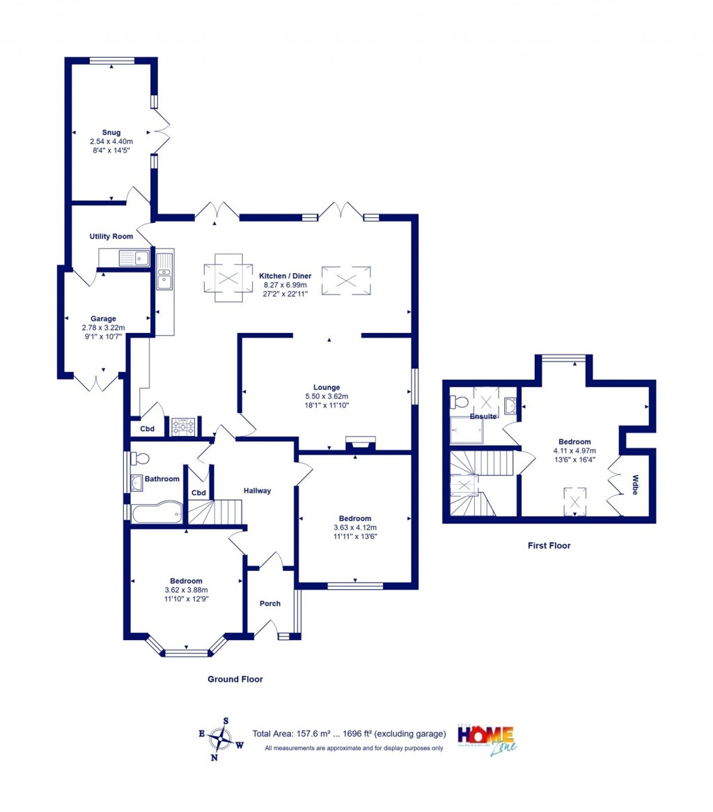 Floorplans For Highcliiffe On Sea, Christchurch, Dorset