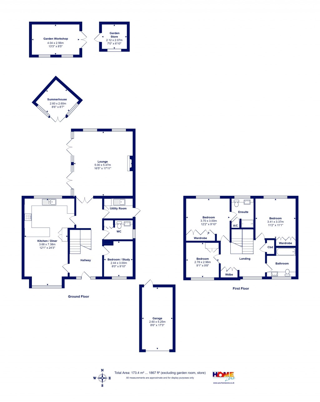 Floorplans For Highcliffe on Sea, Christchurch, Dorset