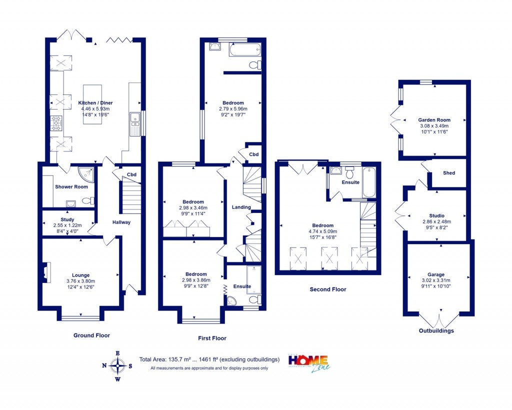 Floorplans For Highcliffe On Sea, Christchurch, Dorset