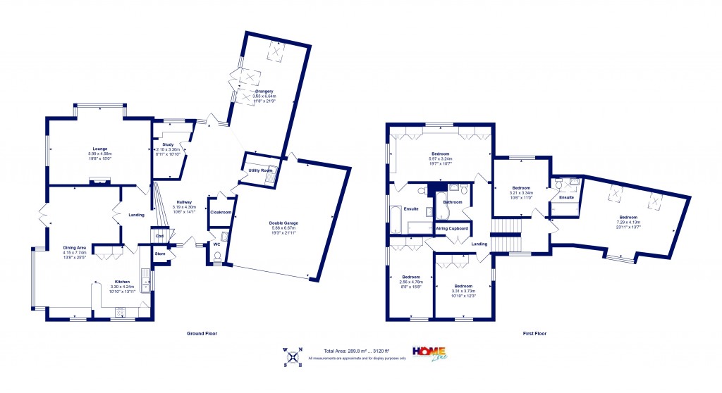 Floorplans For Highcliffe On Sea, Christchurch, Dorset