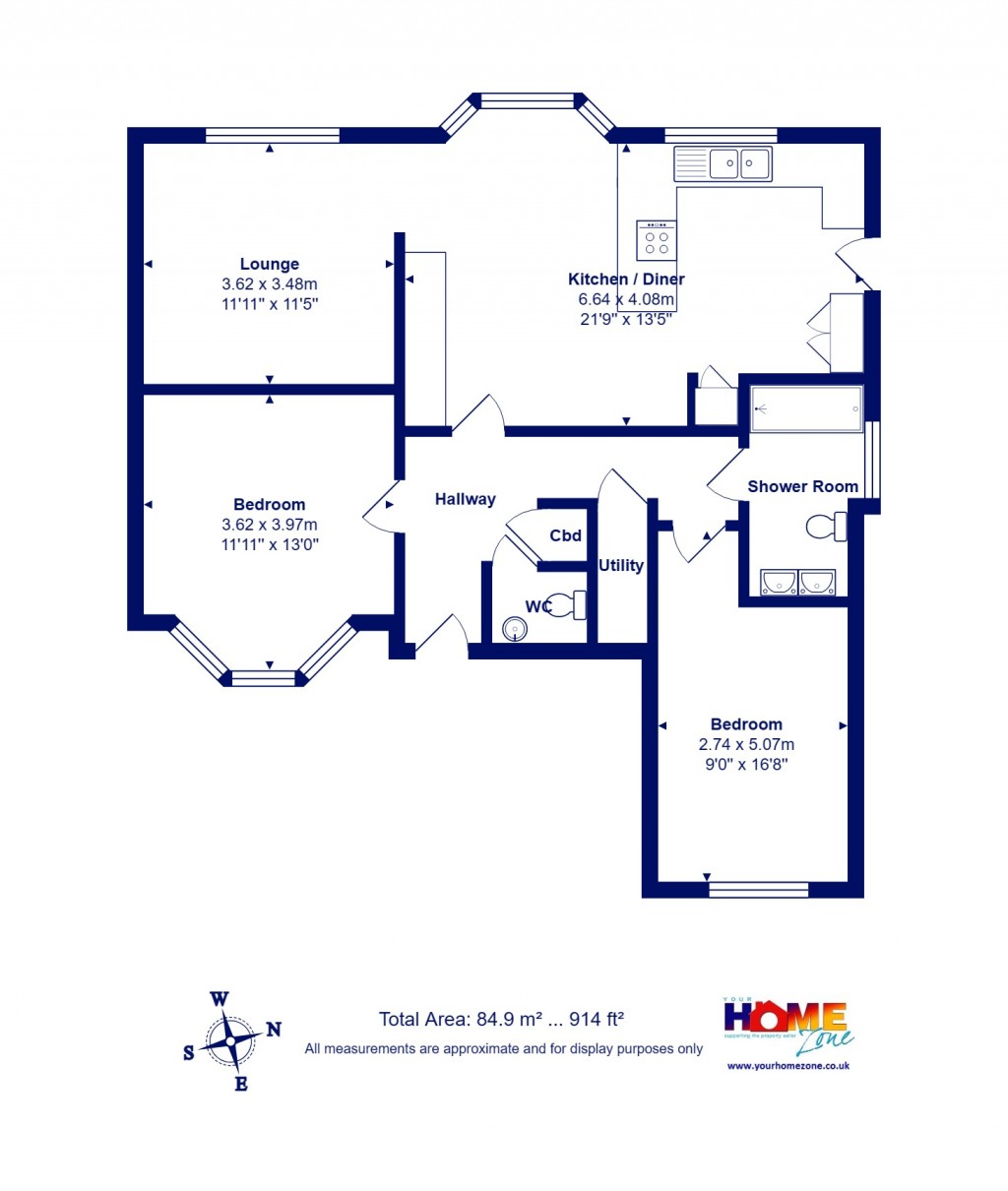 Floorplans For Friars Cliff, Christchurch, Dorset