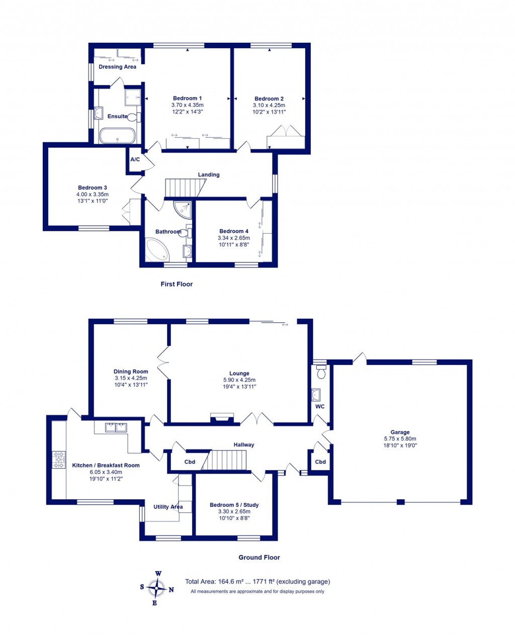 Floorplans For Friars Cliff, Christchurch, Dorset