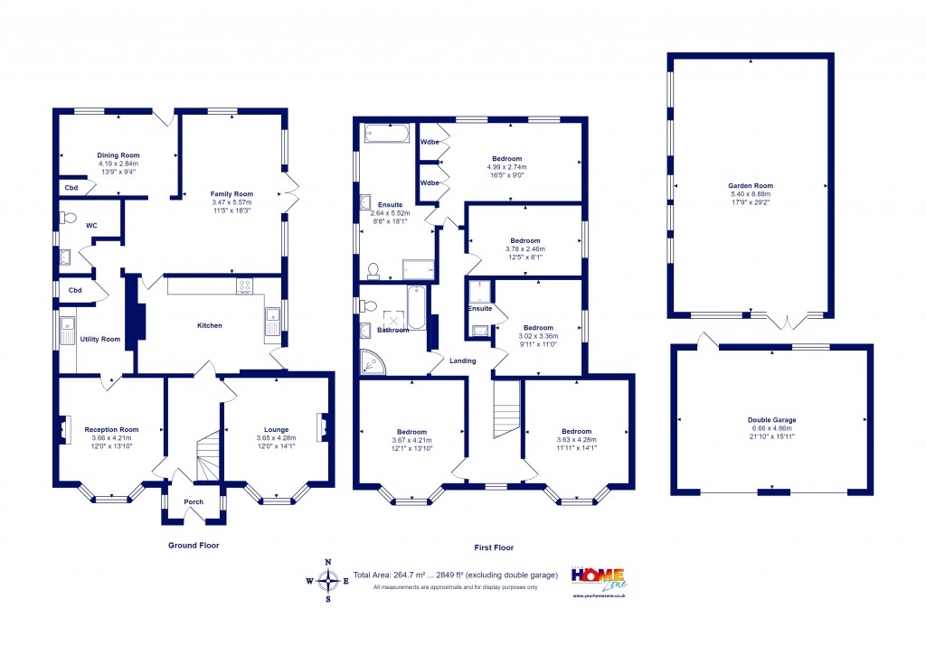 Floorplans For Burton, Christchurch, Dorset