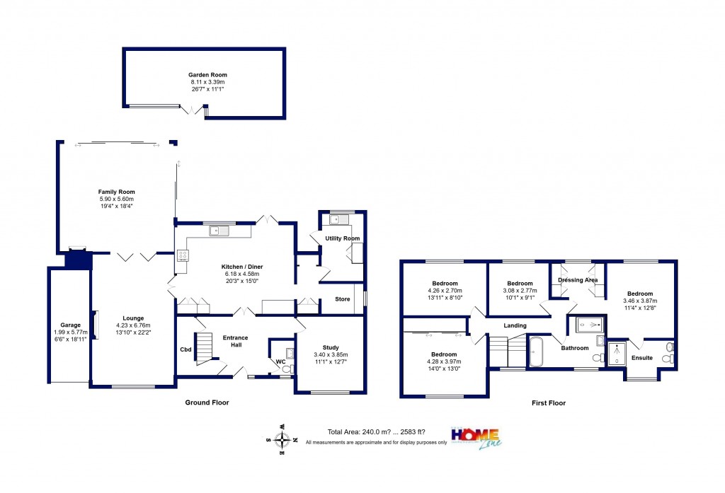 Floorplans For Highcliffe On Sea, Christchurch, Dorset