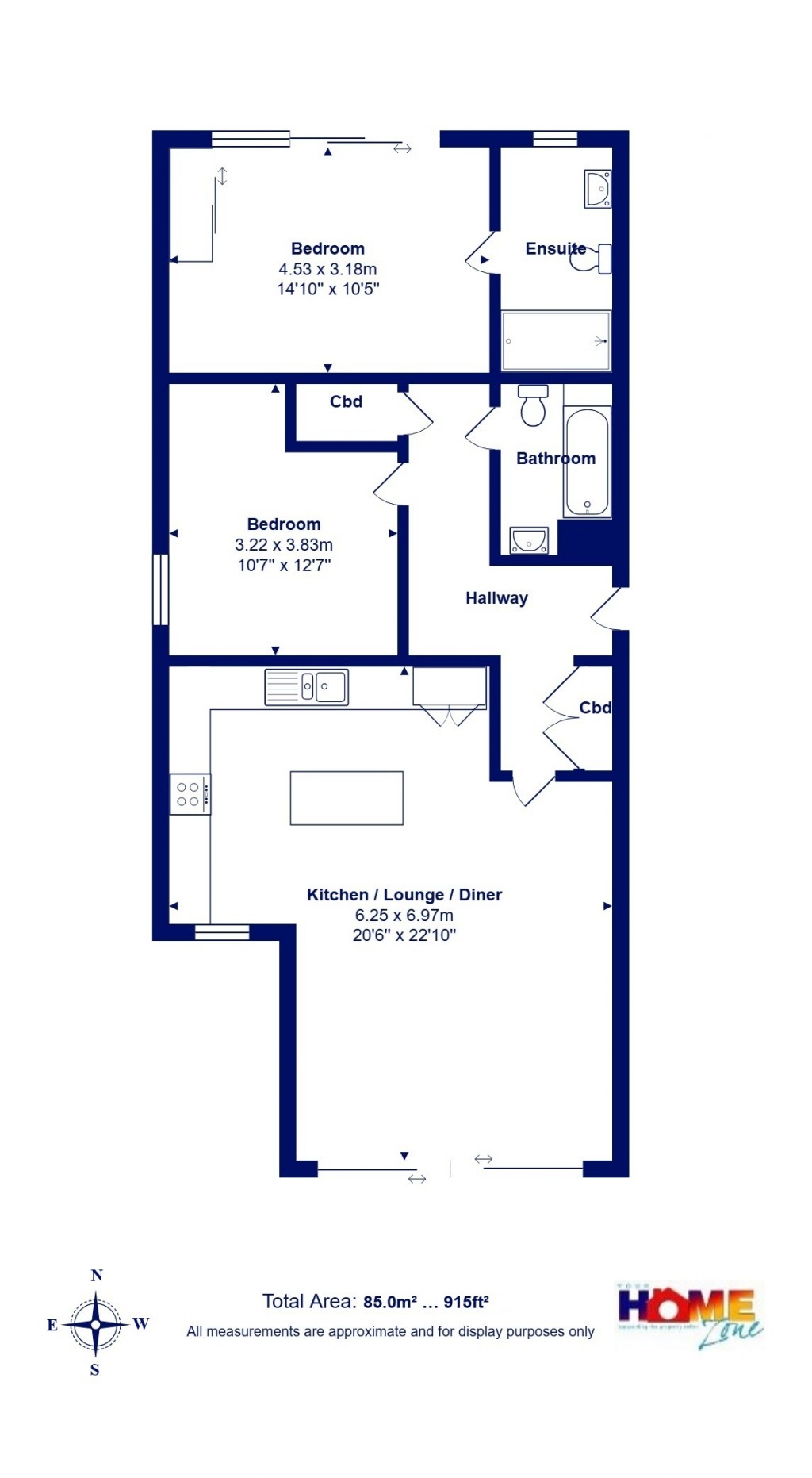 Floorplans For Highcliffe On Sea, Christchurch, Dorset