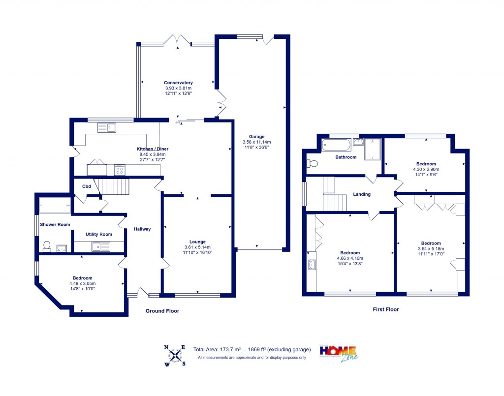 Floorplans For Highcliffe, Christchurch, Dorset
