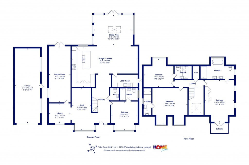 Floorplans For Friars Cliff, Christchurch, Dorset