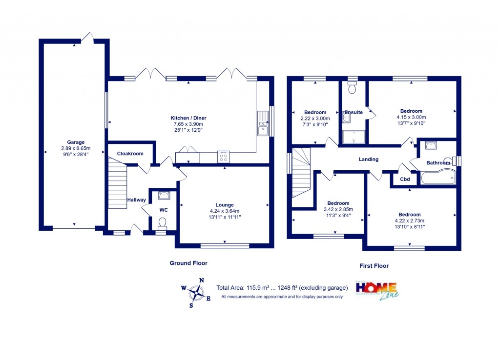 Floorplans For Highcliffe On Sea, Christchurch, Dorset