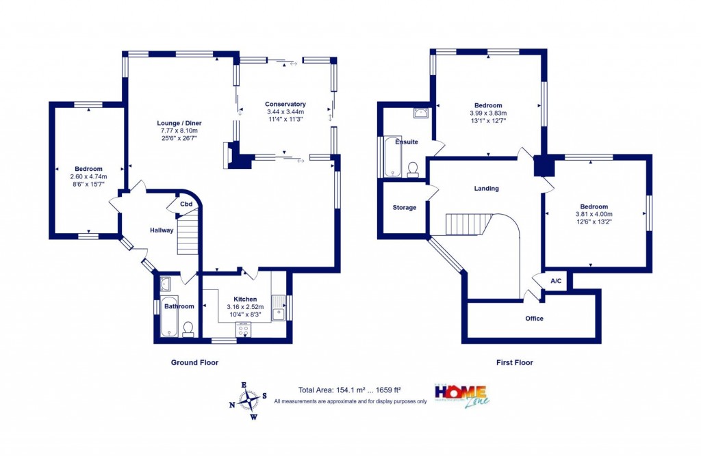 Floorplans For Friars Cliff, Christchurch, Dorset