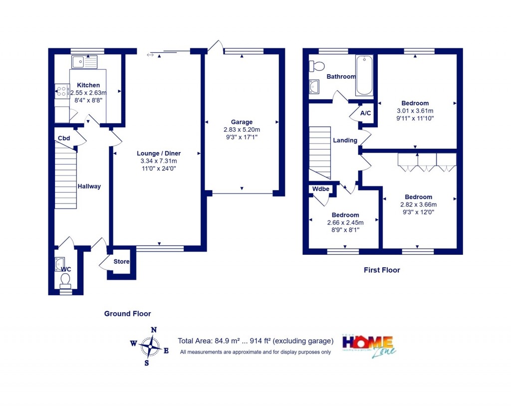 Floorplans For Highcliffe On Sea, Christchurch, Dorset