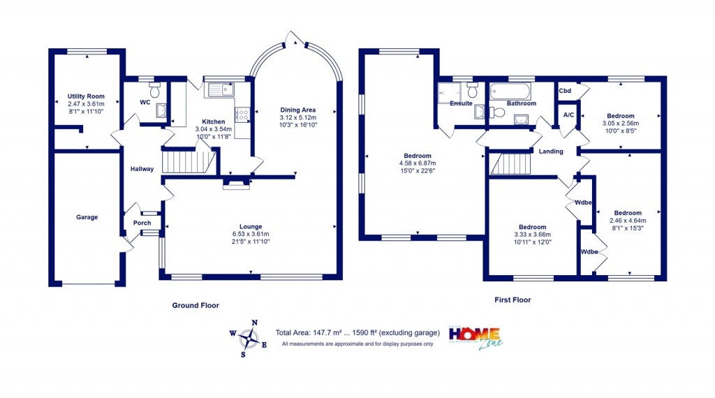 Floorplans For Highcliffe On Sea, Christchurch, Dorset