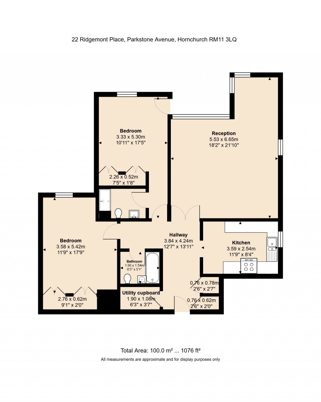 Floorplans For Parkstone Avenue, Hornchurch