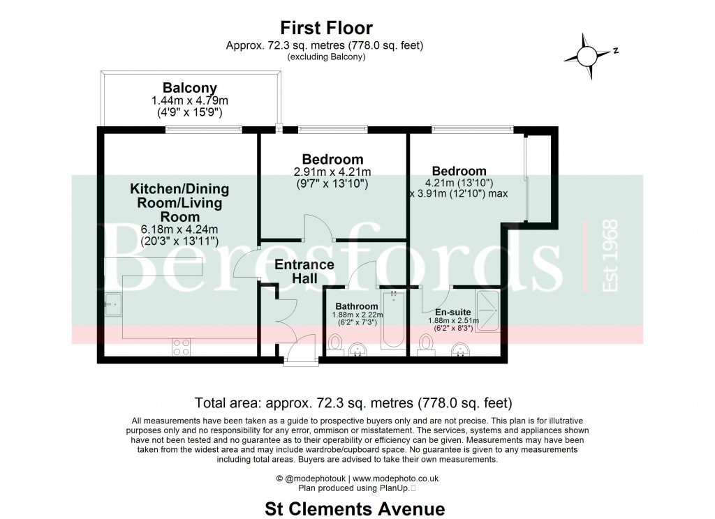 Floorplans For St. Clements Avenue, 55 St. Clements Avenue, Romford