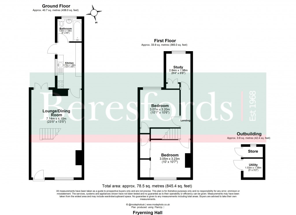 Floorplans For Blackmore Road, Fryerning, Ingatestone