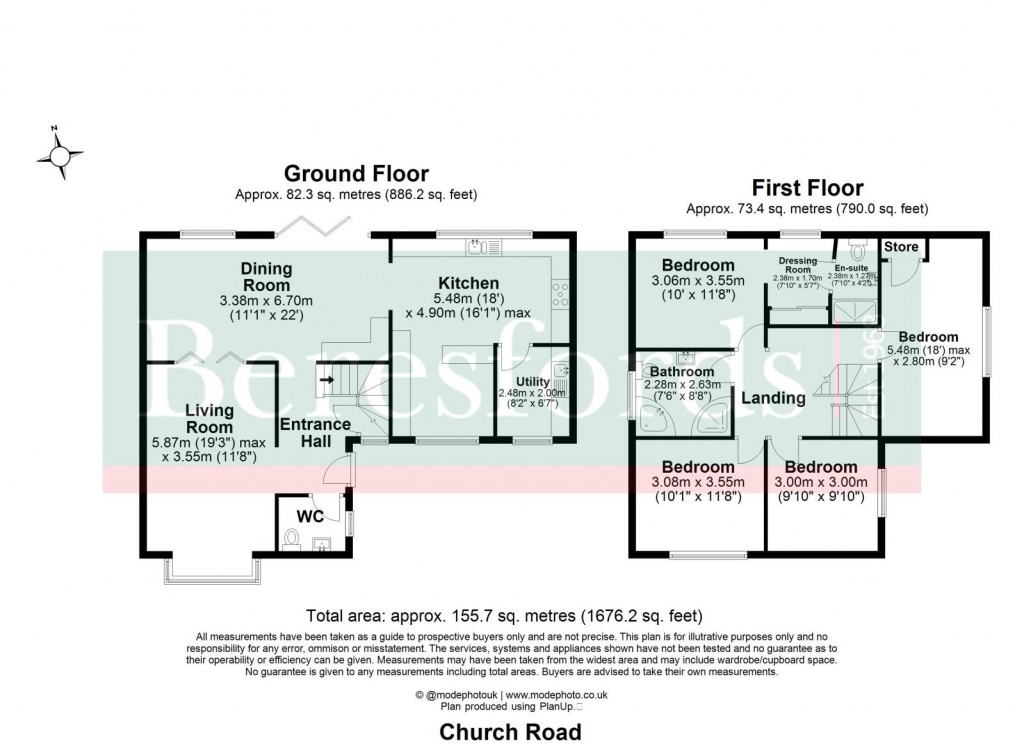 Floorplans For Church Road, West Hanningfield, Essex