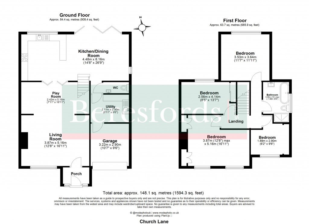 Floorplans For Church Lane, Doddinghurst, Brentwood