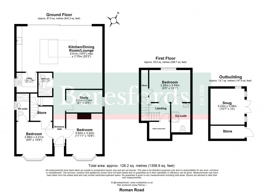 Floorplans For Mountnessing, Brentwood, Essex