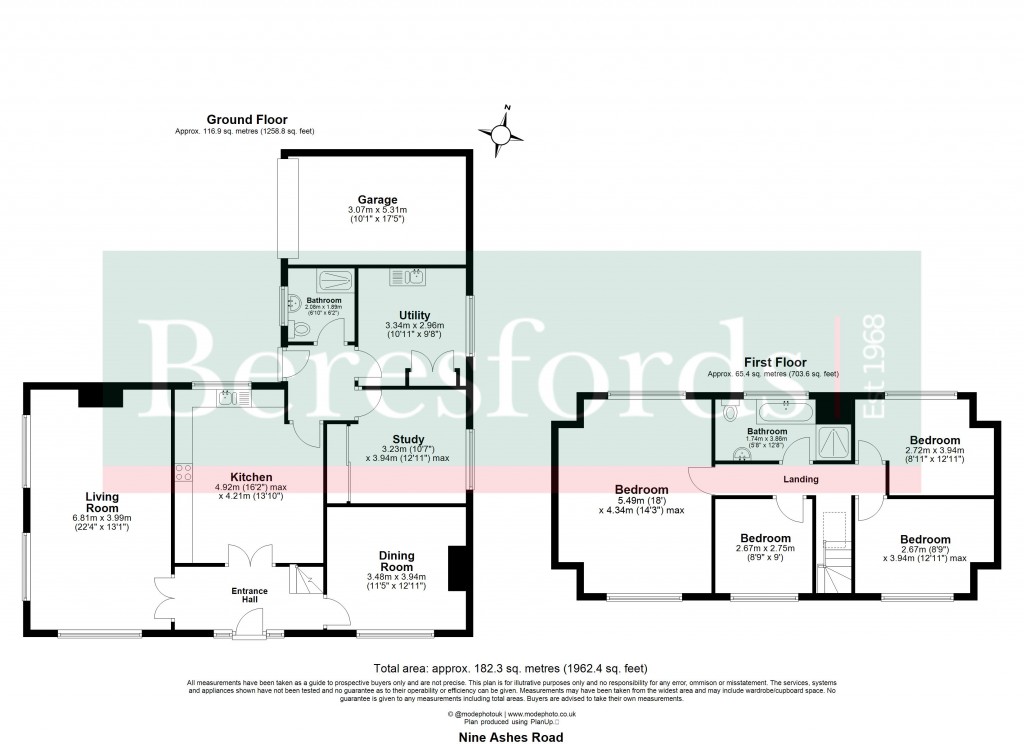 Floorplans For Nine Ashes, Ingatestone, Essex