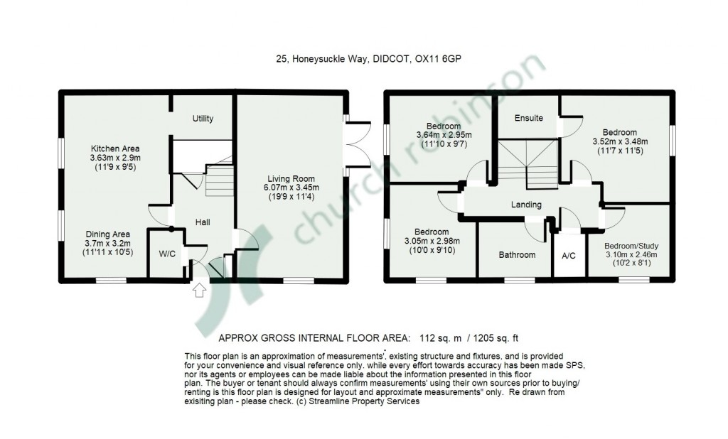 Floorplans For Honeysuckle Way, Didcot, Oxfordshire, OX11