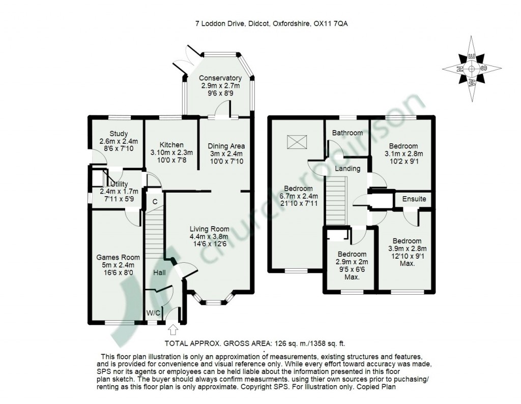 Floorplans For Loddon Drive, Didcot, Oxfordshire, OX11