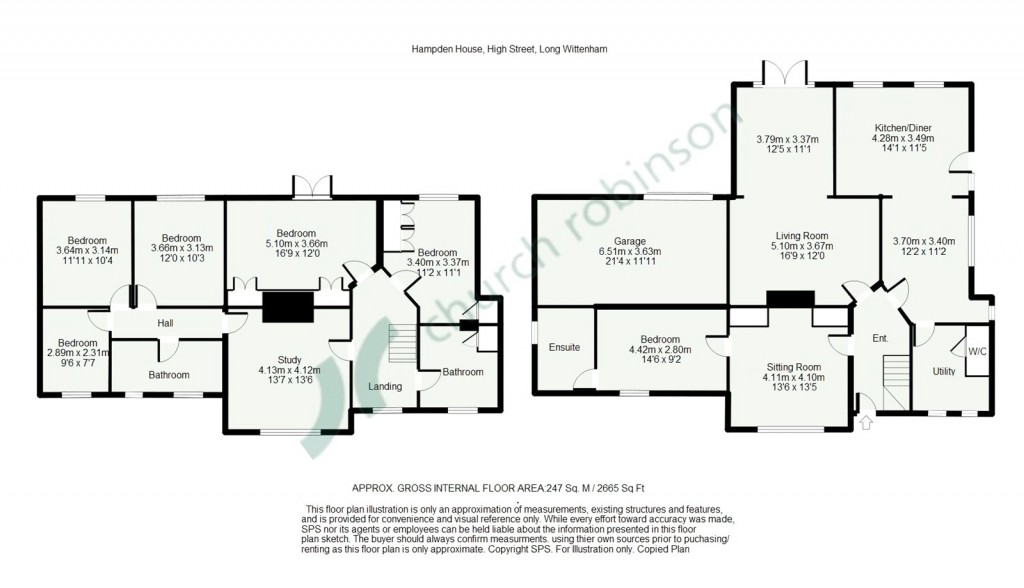 Floorplans For Hampden House, High Street, Long Wittenham,Abingdon,, Oxfordshire, OX14