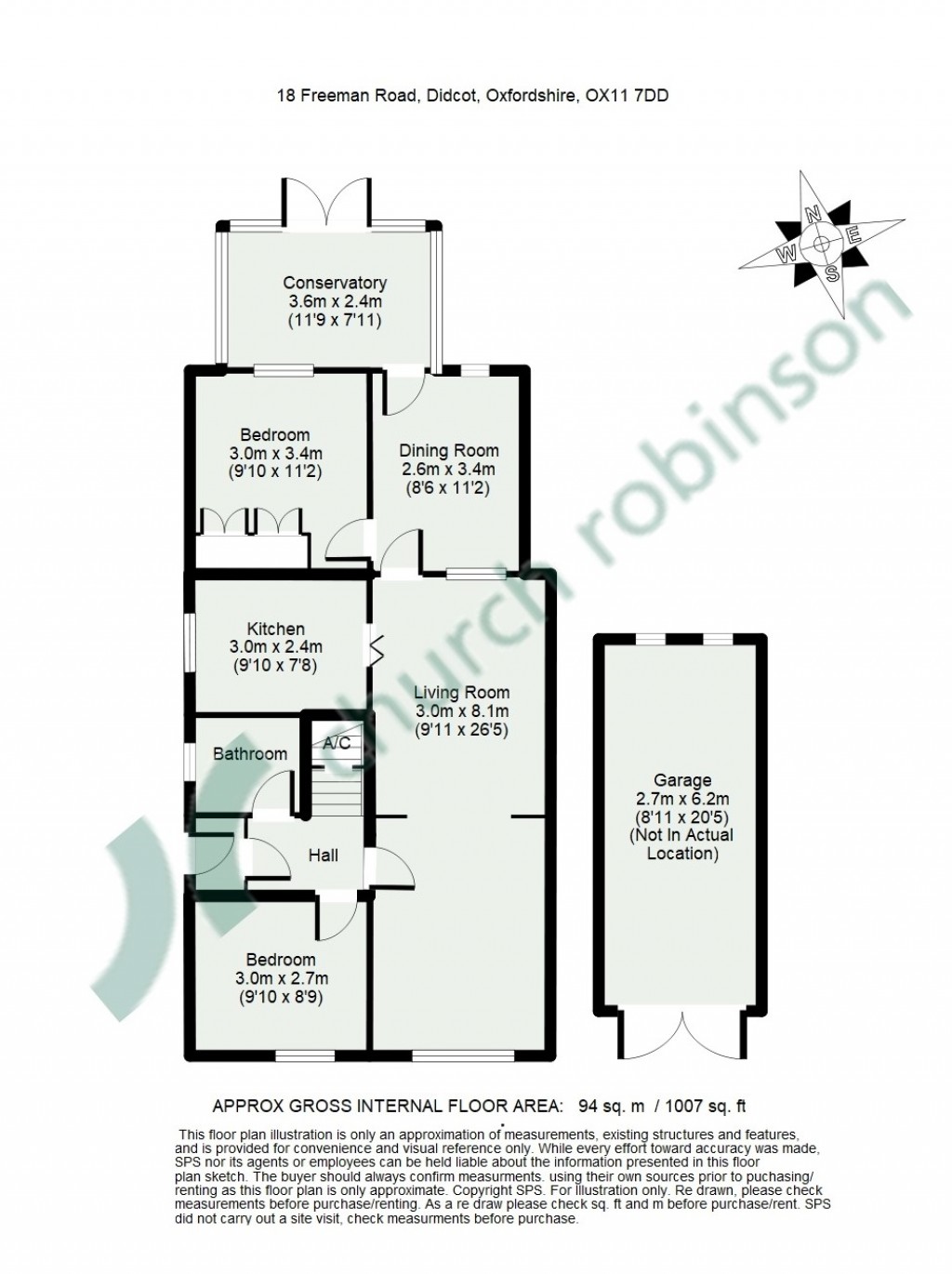 Floorplans For Freeman Road, Didcot, Oxfordshire, OX11