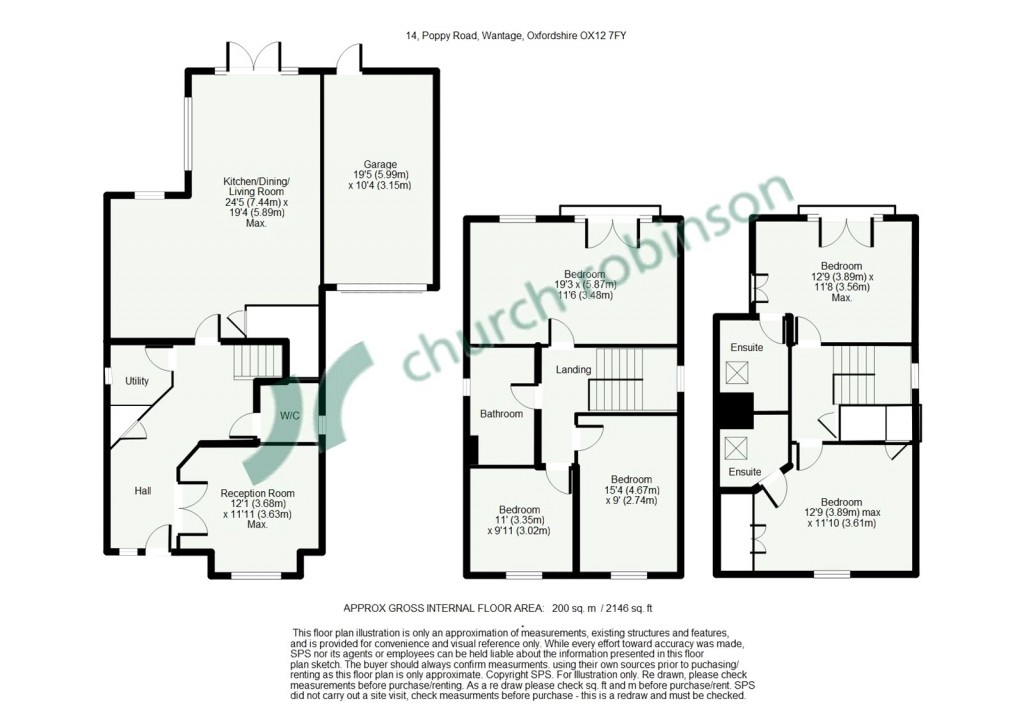 Floorplans For Poppy Road, Wantage, Oxfordshire, OX12